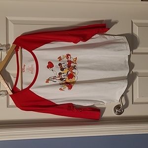 Disney Hearts 3/4 length sleeve 3x shirt